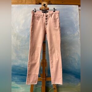 VERONICA BEARD Debbie Button Fly Skinny Jean in Millennial Pink Size 25